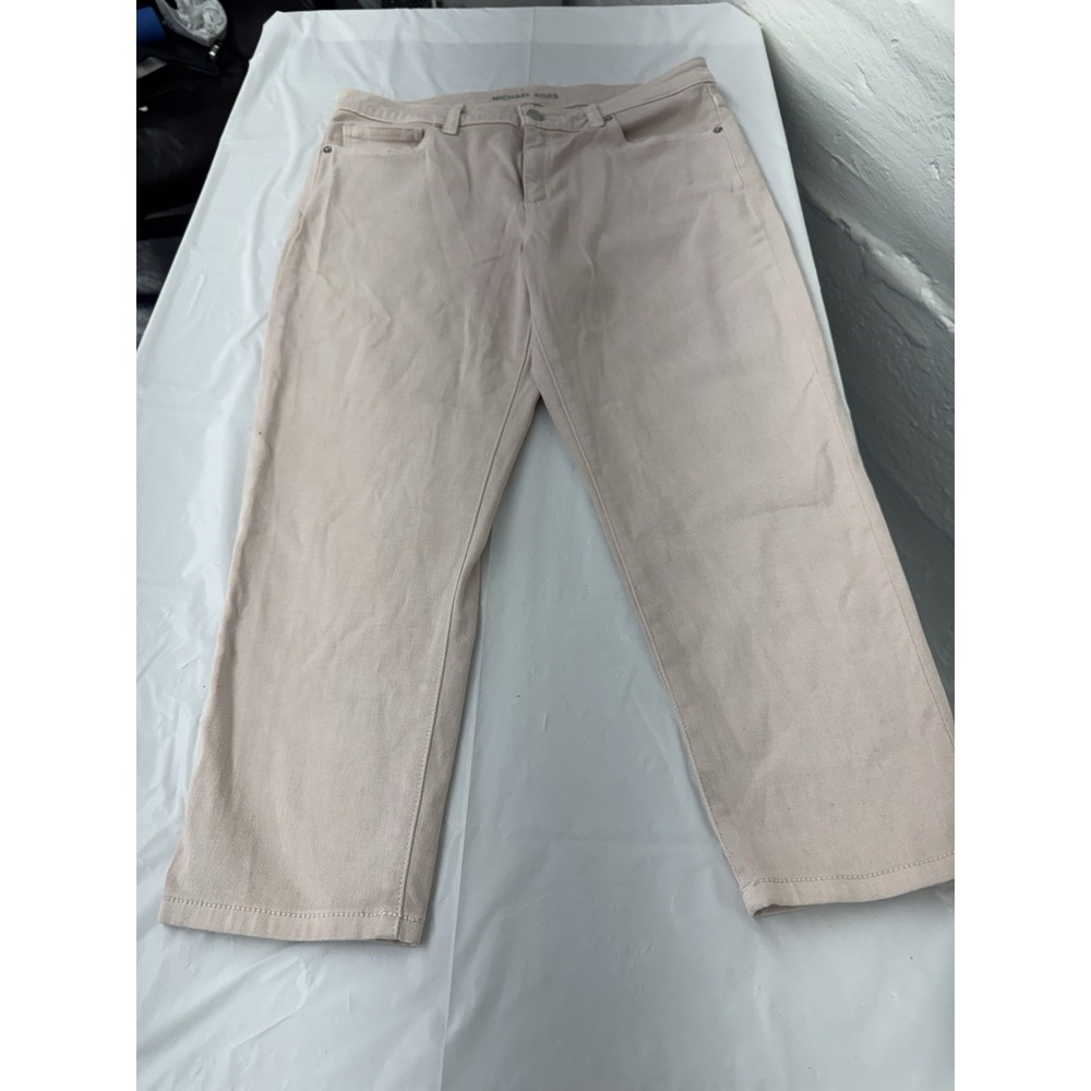 Women's Michael Kors Izzy Cropped Skinny Jeans Size 12 Light  Pink